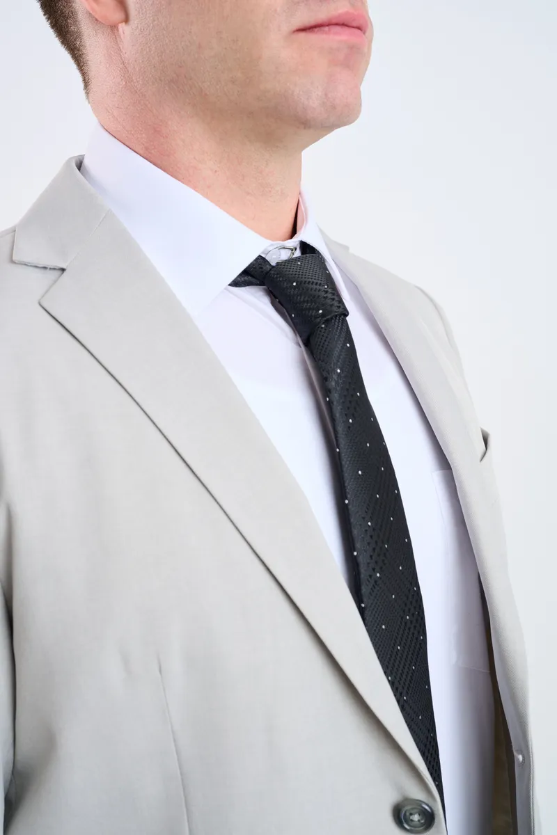 Traje gris perla